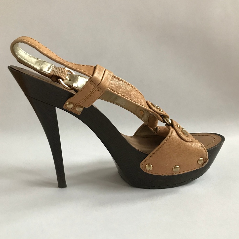 Jessica Simpson tan sandal stiletto
